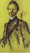 Valentin Serov Portrait of the Poet Konstantin Balmont oil painting artist